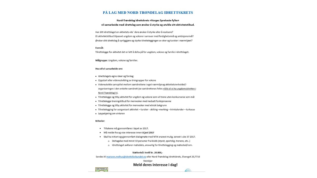 MØTE - tilretteleggende aktiviteter for mennesker
